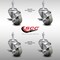 Service Caster 3 Inch SS Gray Polyurethane Wheel Swivel 3/8 Inch Threaded Stem Caster Set Brake SCC-SSTS20S314-PPUB-TLB-381615-4 - alternate 3